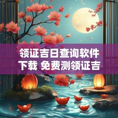 领证吉日查询软件下载 免费测领证吉日的软件
