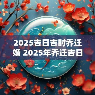 2025吉日吉时乔迁婚 2025年乔迁吉日吉时表