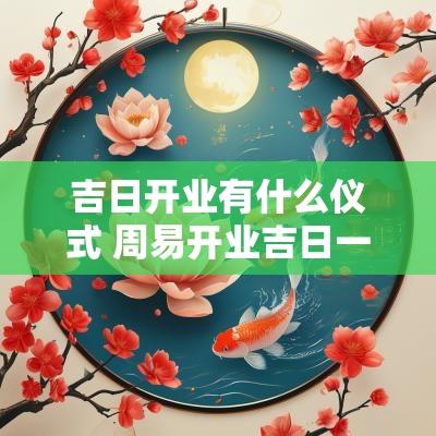 吉日开业有什么仪式 周易开业吉日一览表
