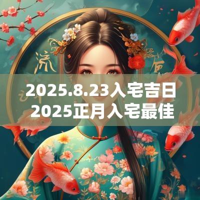 2025.8.23入宅吉日 2025正月入宅最佳吉日