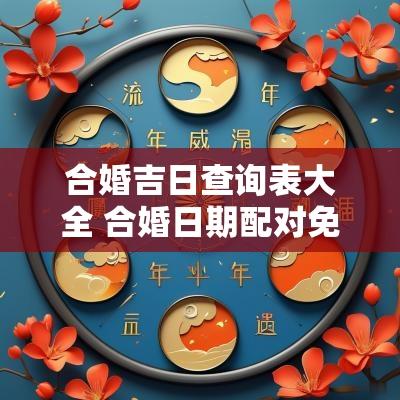 合婚吉日查询表大全 合婚日期配对免费版