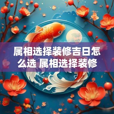 属相选择装修吉日怎么选 属相选择装修吉日查询