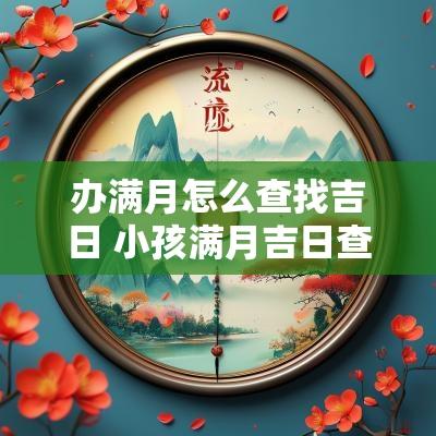 办满月怎么查找吉日 小孩满月吉日查询