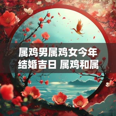 属鸡男属鸡女今年结婚吉日 属鸡和属鸡的人领证吉日