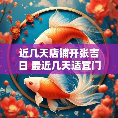 近几天店铺开张吉日 最近几天适宜门店开张的日子