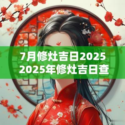 7月修灶吉日2025 2025年修灶吉日查询