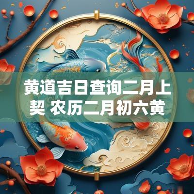 黄道吉日查询二月上契 农历二月初六黄道吉日