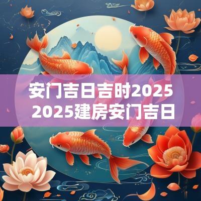 安门吉日吉时2025 2025建房安门吉日查询