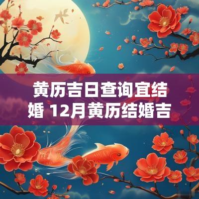 黄历吉日查询宜结婚 12月黄历结婚吉日查询