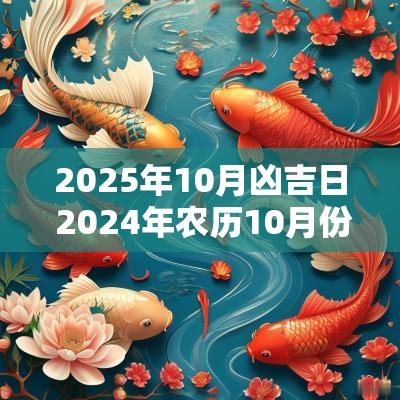 2025年10月凶吉日 2025年农历10月份凶吉表