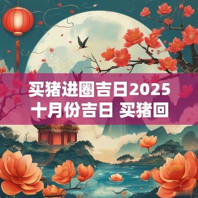 买猪进圈吉日2025十月份吉日 买猪回家吉日