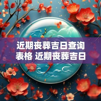 近期丧葬吉日查询表格 近期丧葬吉日查询表