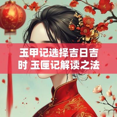 玉甲记选择吉日吉时 玉匣记解读之法