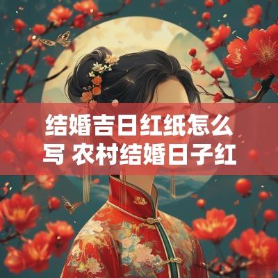 结婚吉日红纸怎么写 农村结婚日子红纸怎么写