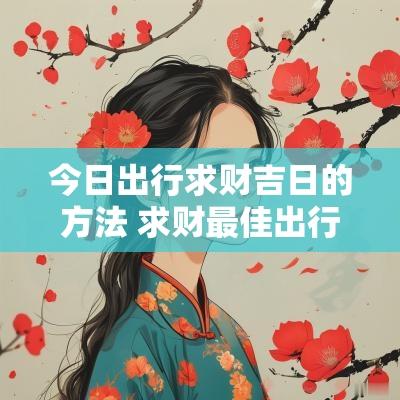 今日出行求财吉日的方法 求财最佳出行日