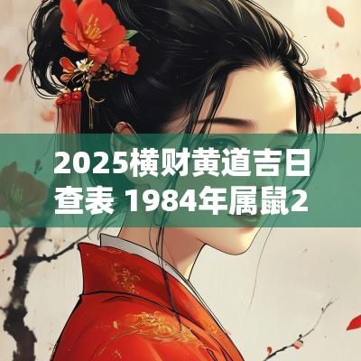 2025横财黄道吉日查表 1984年属鼠2025横财运