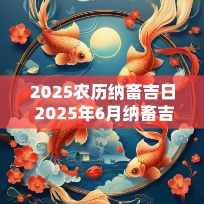2025农历纳畜吉日 2025年6月纳畜吉日一览表