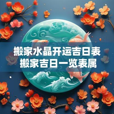搬家水晶开运吉日表 搬家吉日一览表属龙
