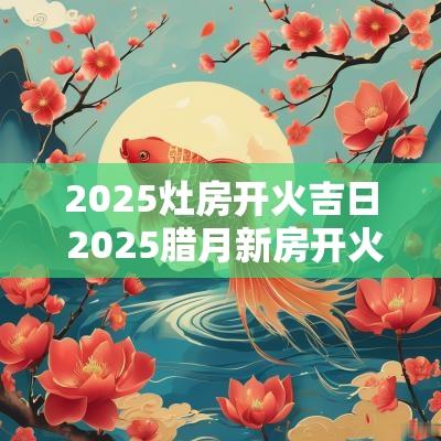 2025灶房开火吉日 2025腊月新房开火吉日