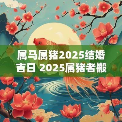 属马属猪2025结婚吉日 2025属猪者搬家吉日