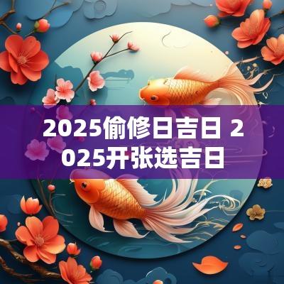 2025偷修日吉日 2025开张选吉日
