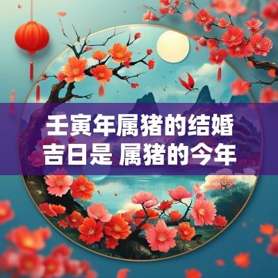 壬寅年属猪的结婚吉日是 属猪的今年结婚的吉日