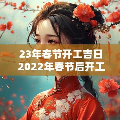 23年春节开工吉日 2025年春节后开工吉日