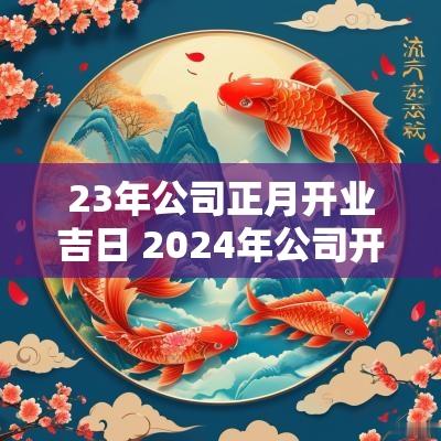 23年公司正月开业吉日 2025年公司开业吉日和时间