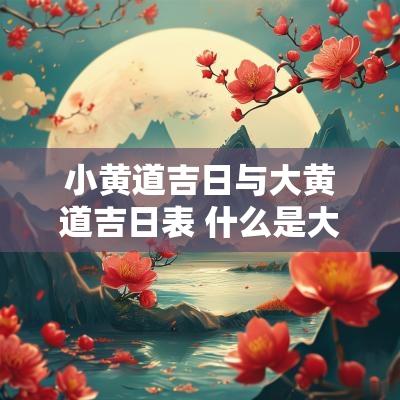 小黄道吉日与大黄道吉日表 什么是大黄道吉日和小黄道吉日
