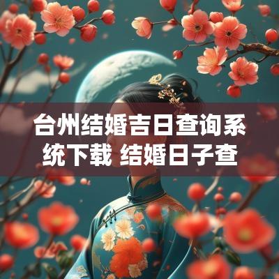 台州结婚吉日查询系统下载 结婚日子查询软件
