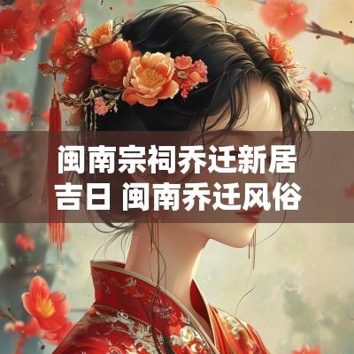 闽南宗祠乔迁新居吉日 闽南乔迁风俗进门顺序