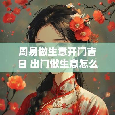 周易做生意开门吉日 出门做生意怎么选择吉日