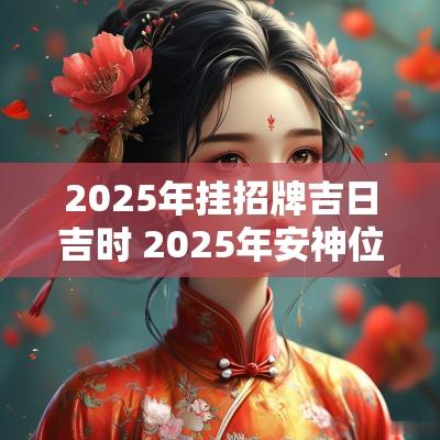 2025年挂招牌吉日吉时 2025年安神位吉日吉时