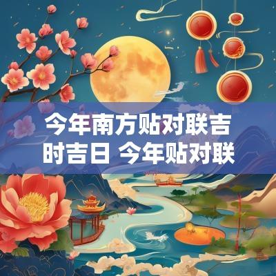 今年南方贴对联吉时吉日 今年贴对联的最佳时辰