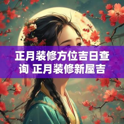正月装修方位吉日查询 正月装修新屋吉日查询大全