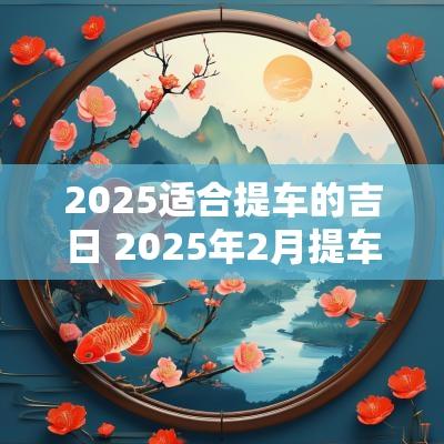 2025适合提车的吉日 2025年2月提车吉日