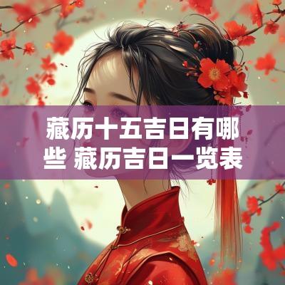 藏历十五吉日有哪些 藏历吉日一览表2025年结婚