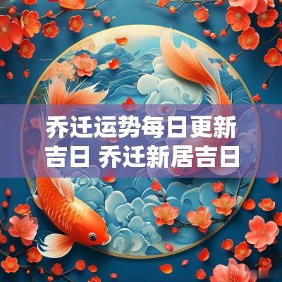 乔迁运势每日更新吉日 乔迁新居吉日遇下雨天