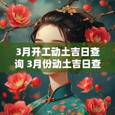 3月开工动土吉日查询 3月份动土吉日查询