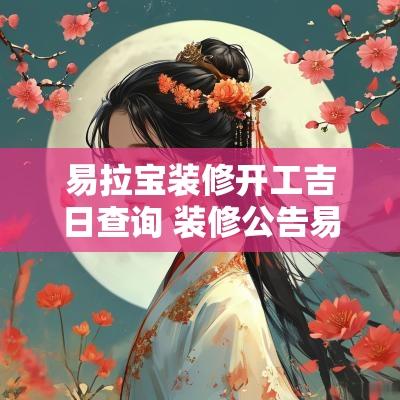 易拉宝装修开工吉日查询 装修公告易拉宝
