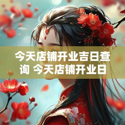 今天店铺开业吉日查询 今天店铺开业日子好不好