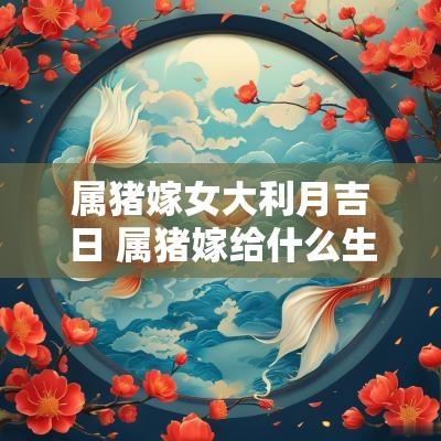 属猪嫁女大利月吉日 属猪嫁给什么生肖最好