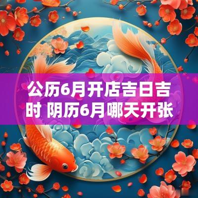 公历6月开店吉日吉时 阴历6月哪天开张是吉日吉时