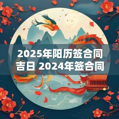 2025年阳历签合同吉日 2025年签合同吉日一览表
