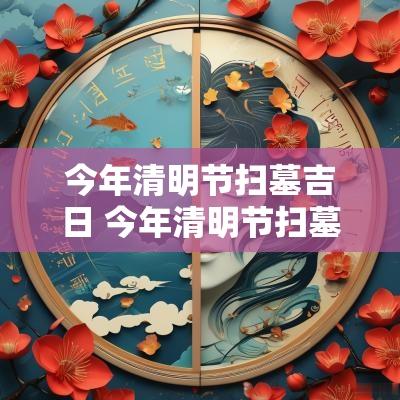 今年清明节扫墓吉日 今年清明节扫墓最佳时间