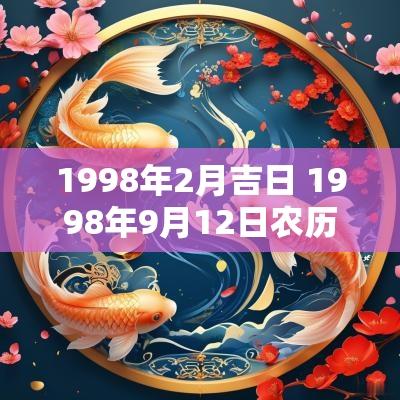 1998年2月吉日 1998年9月12日农历吉日查询