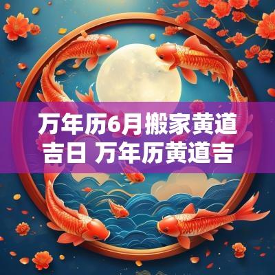万年历6月搬家黄道吉日 万年历黄道吉日六月搬家吉日
