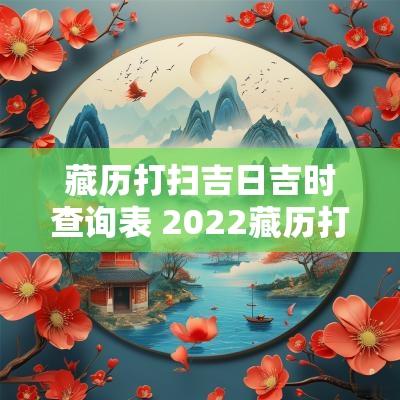 藏历打扫吉日吉时查询表 2025藏历打扫卫生最佳吉日