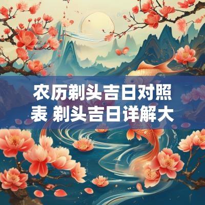 农历剃头吉日对照表 剃头吉日详解大全
