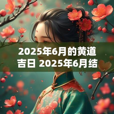 2025年6月的黄道吉日 2025年6月结婚最佳日子
